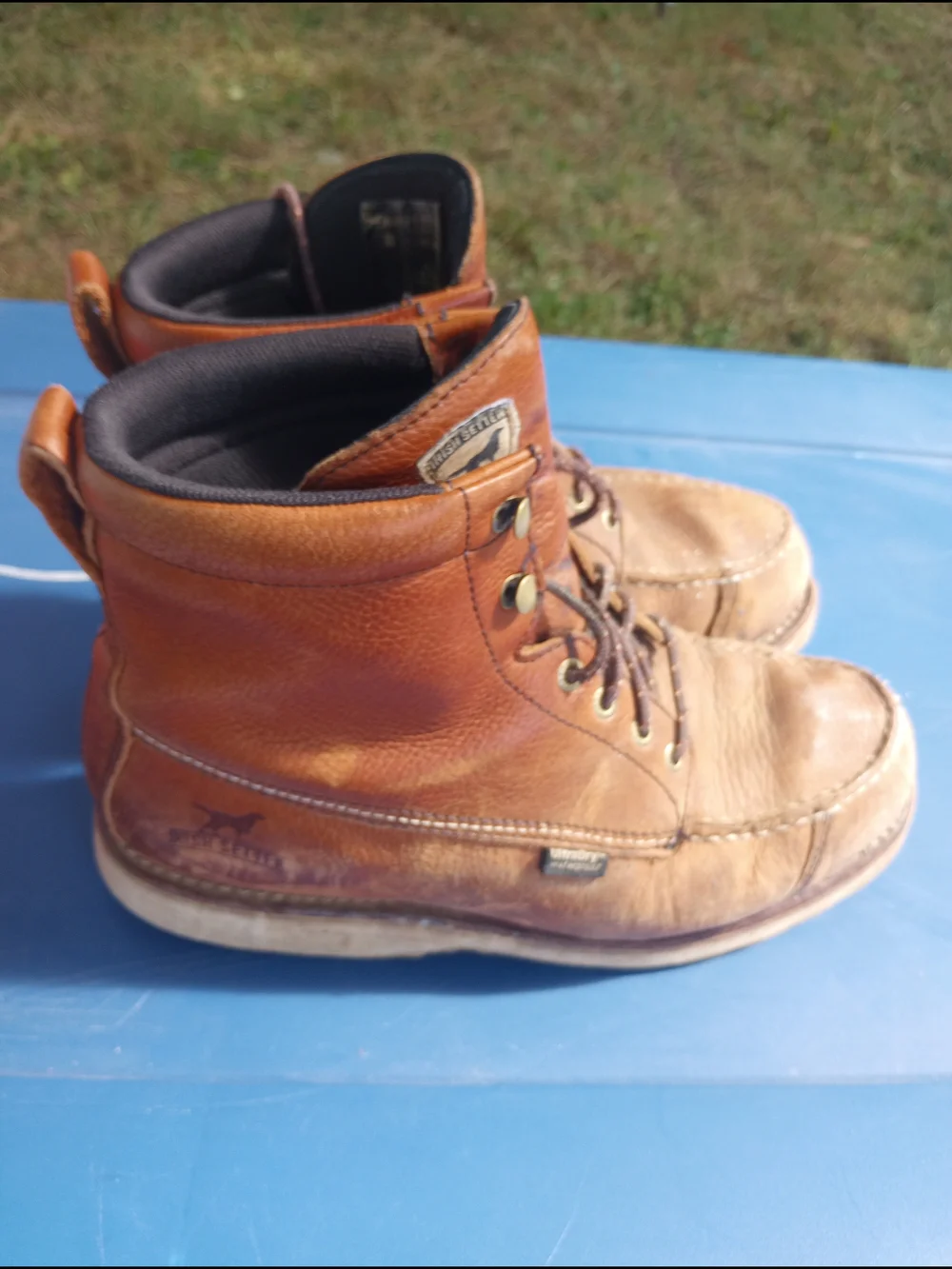 Irish Setter 838 Brown Leather Lace-Up Work Boots Size 9.5D